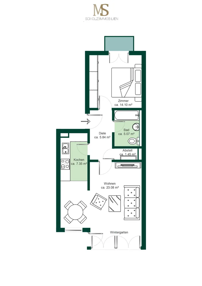 2 Zimmer Wohnung mit 63 m² in Frankfurt am Main – Bild 11
