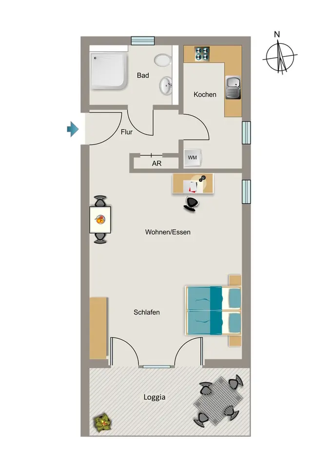 2 Zimmer Wohnung mit 52 m² in Dortmund – Bild 5
