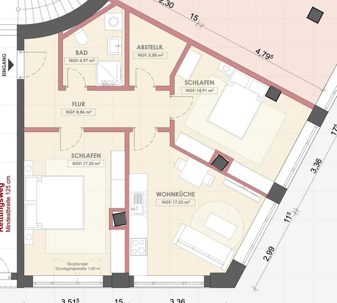 3 Zimmer Wohnung mit 67 m² in Hannover – Bild 4