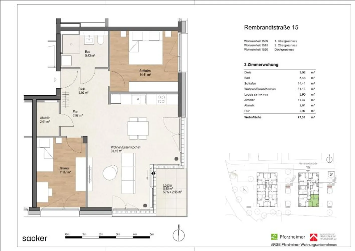 3 Zimmer Wohnung mit 77 m² in Pforzheim – Bild 9