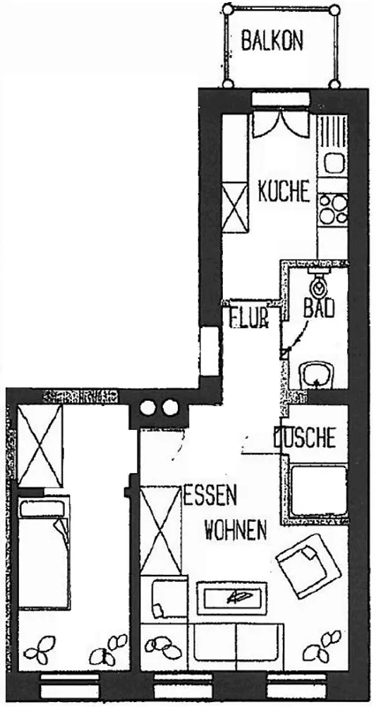 2 room apartment with 43 m² in Chemnitz – Photo 3