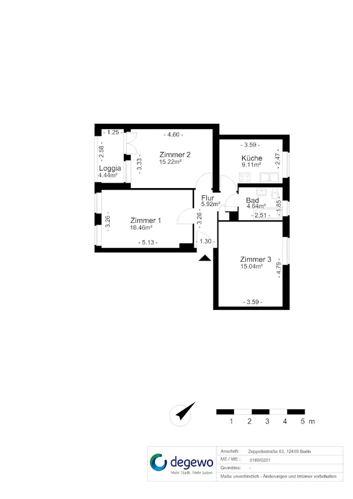 3 Zimmer Wohnung mit 69 m² in Berlin – Bild 4