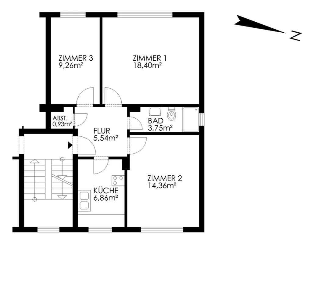 3 room apartment with 59 m² in Hamburg – Photo 4