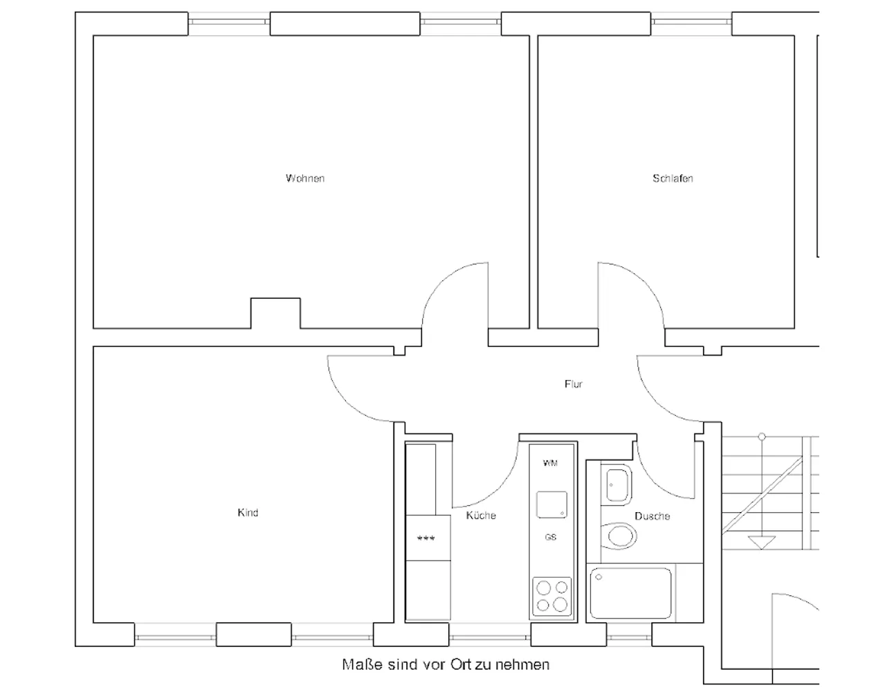 3 Zimmer Wohnung mit 65 m² in Braunschweig – Bild 2