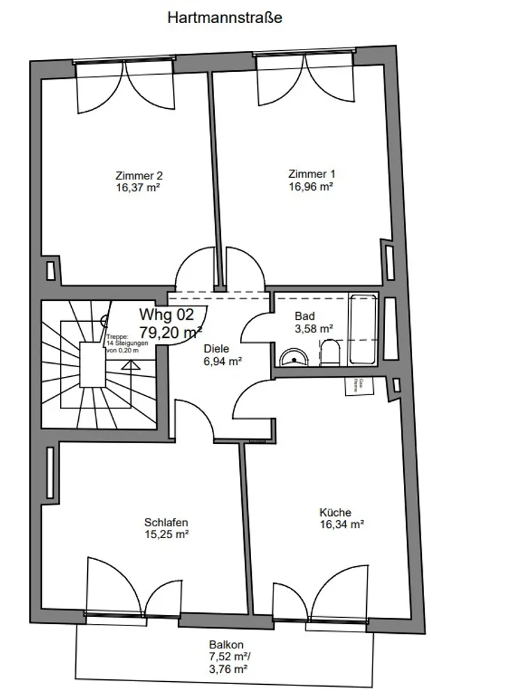 3 Zimmer Wohnung mit 79 m² in Aachen – Bild 1