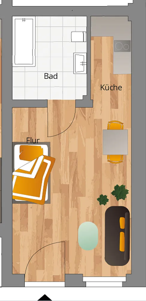 1 Zimmer Wohnung mit 29 m² in Leipzig – Bild 3
