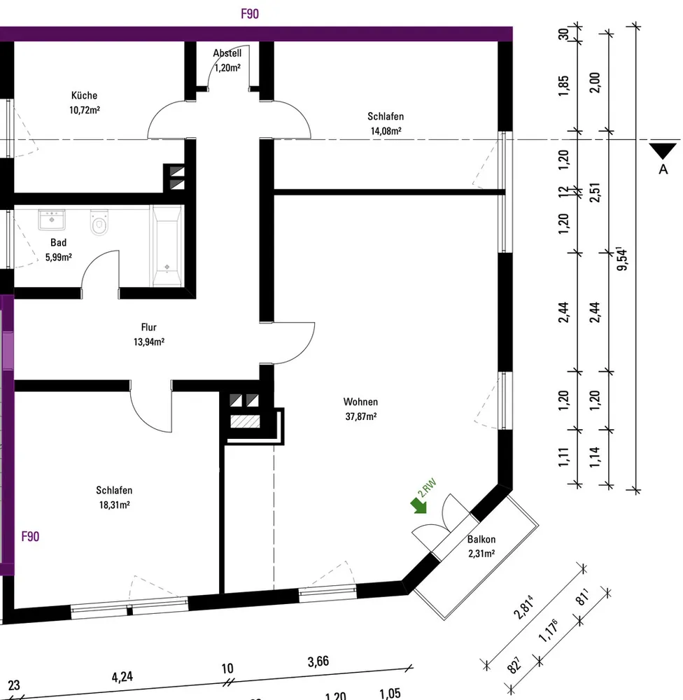 3 Zimmer Wohnung mit 104 m² in Ludwigshafen am Rhein – Bild 4