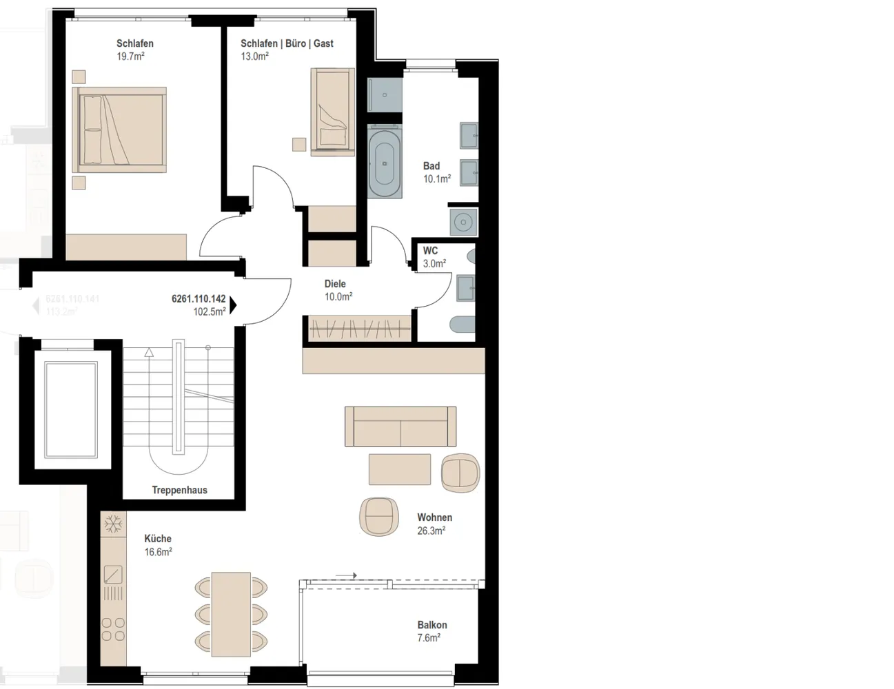 3 room apartment with 103 m² in Mannheim – Photo 2