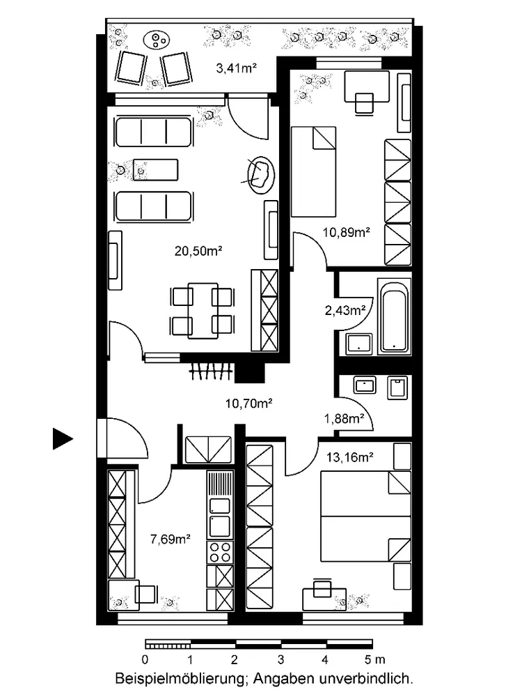 3 Zimmer Wohnung mit 71 m² in Wiesbaden – Bild 2