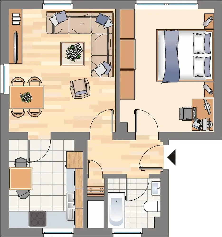 2 Zimmer Wohnung mit 47 m² in Dortmund – Bild 2