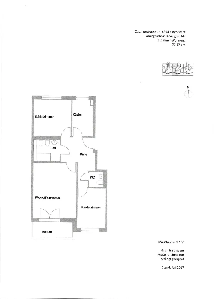 3 Zimmer Wohnung mit 77 m² in Ingolstadt – Bild 2
