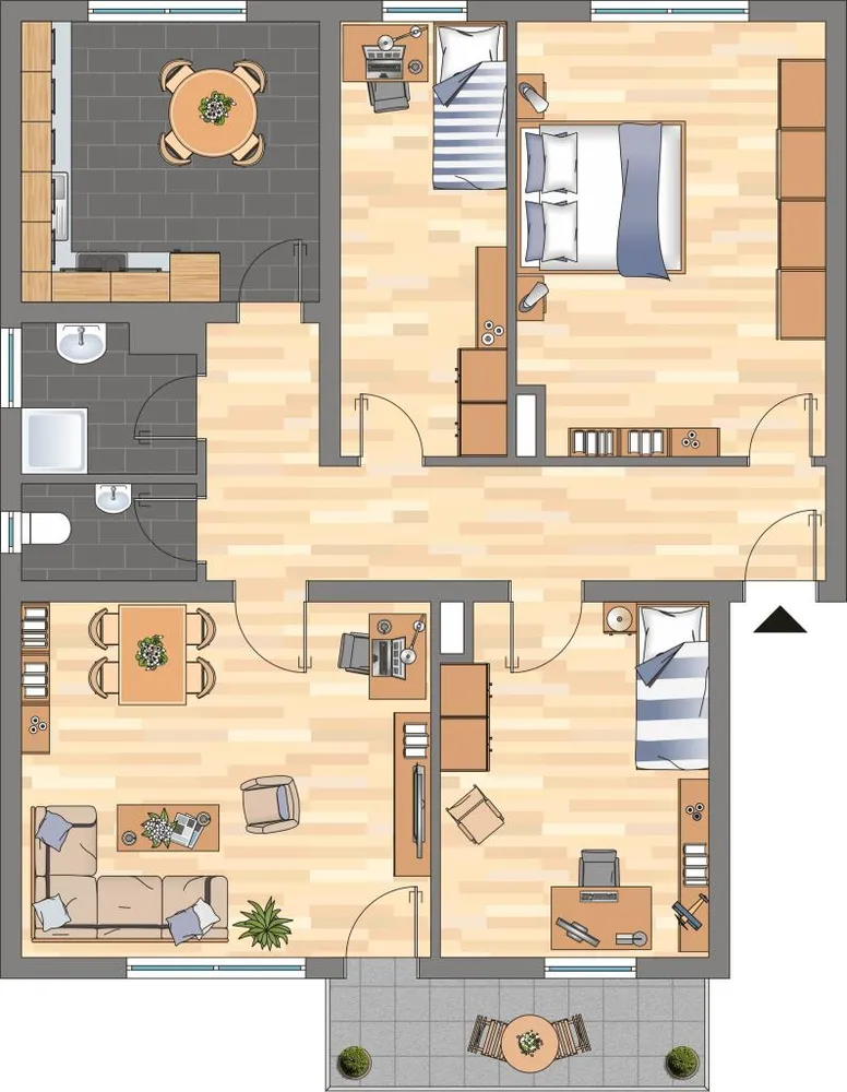 4 Zimmer Wohnung mit 86 m² in Duisburg – Bild 2