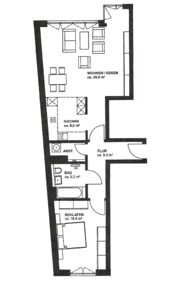 2 Zimmer Wohnung mit 92 m² in Norderstedt – Bild 3