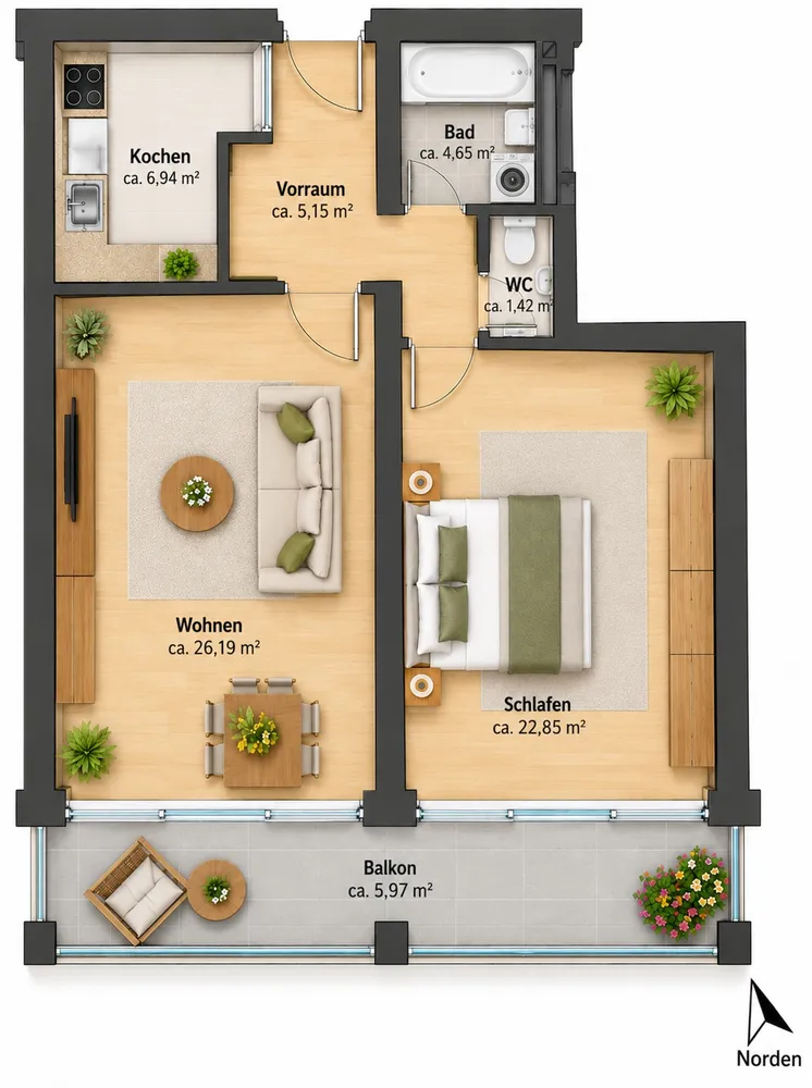 2 Zimmer Wohnung mit 80 m² in Garmisch-Partenkirchen – Bild 6