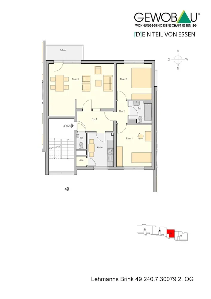 3 Zimmer Wohnung mit 84 m² in Essen – Bild 7