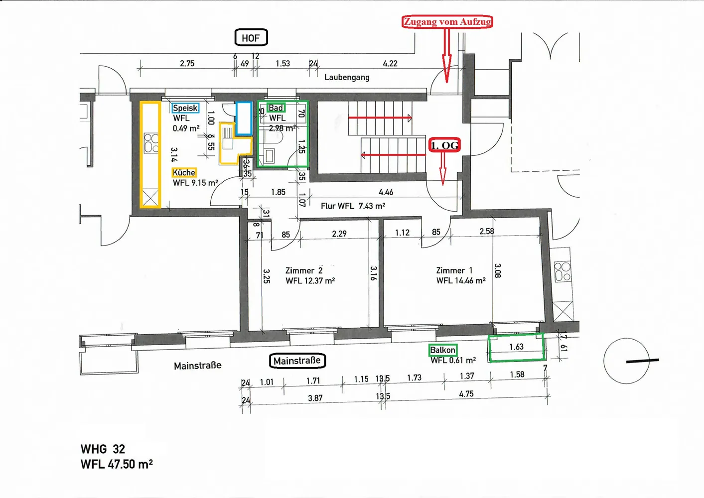 2 room apartment with 47 m² in Frankfurt am Main – Photo 5