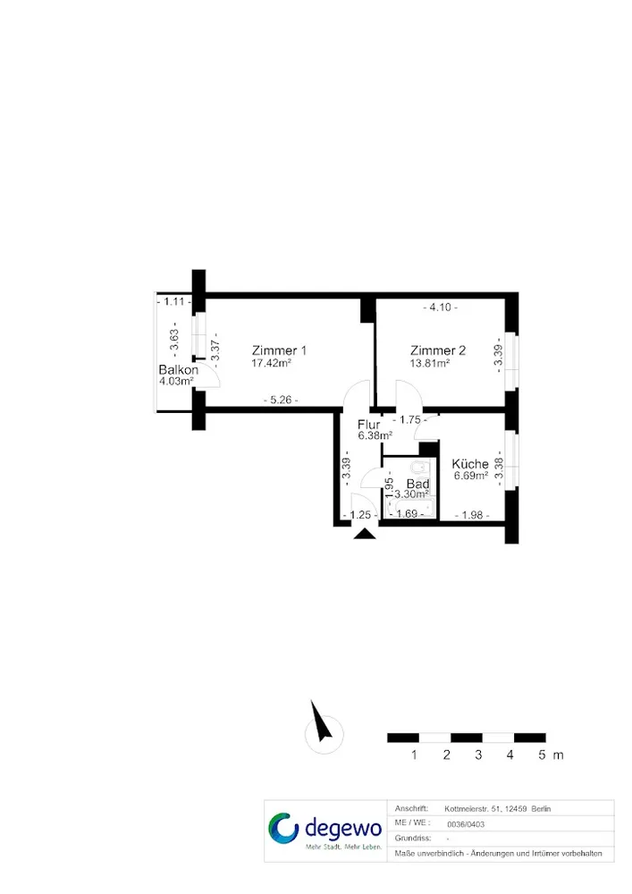 2 Zimmer Wohnung mit 50 m² in Berlin – Bild 2