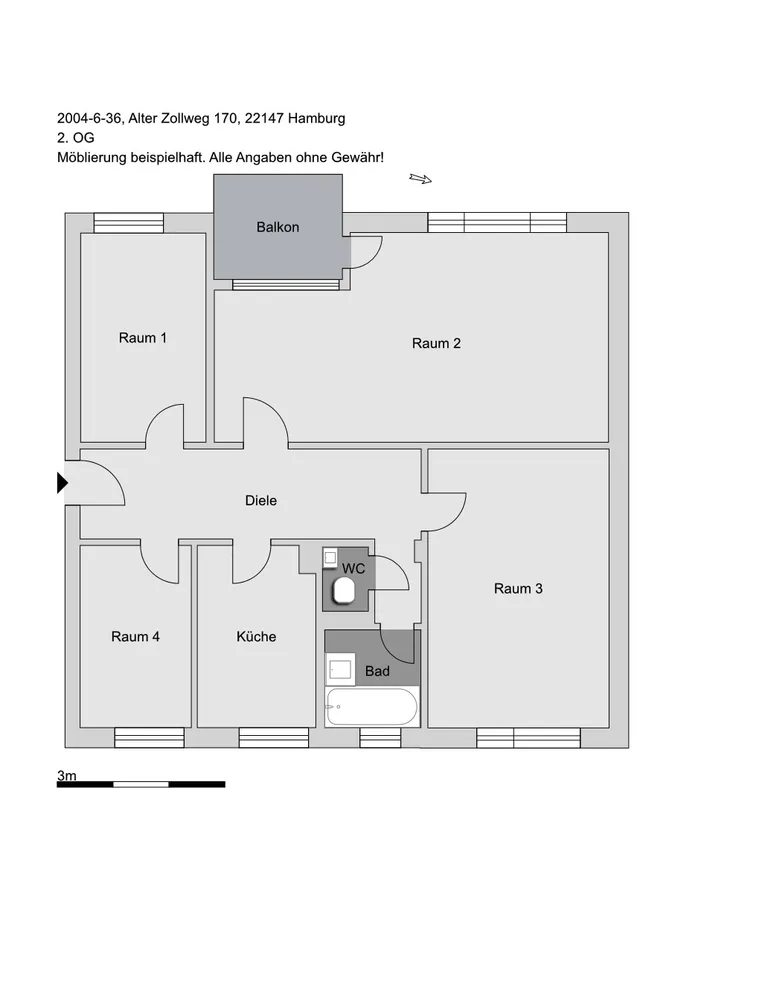 4 Zimmer Wohnung mit 79 m² in Hamburg – Bild 4