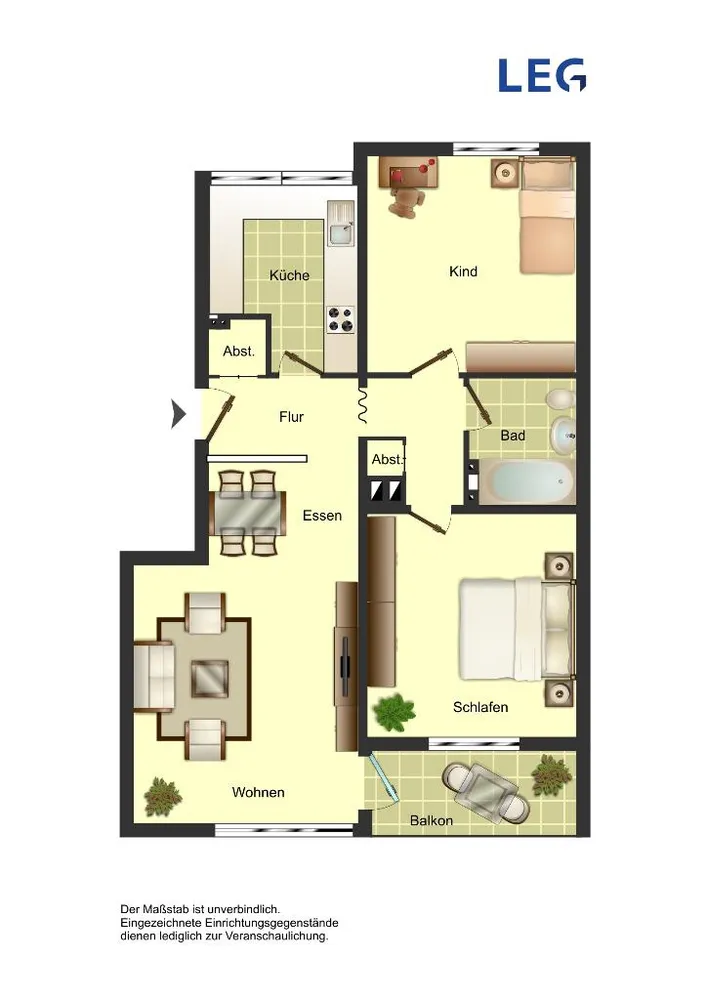 4 room apartment with 67 m² in Cologne – Photo 2