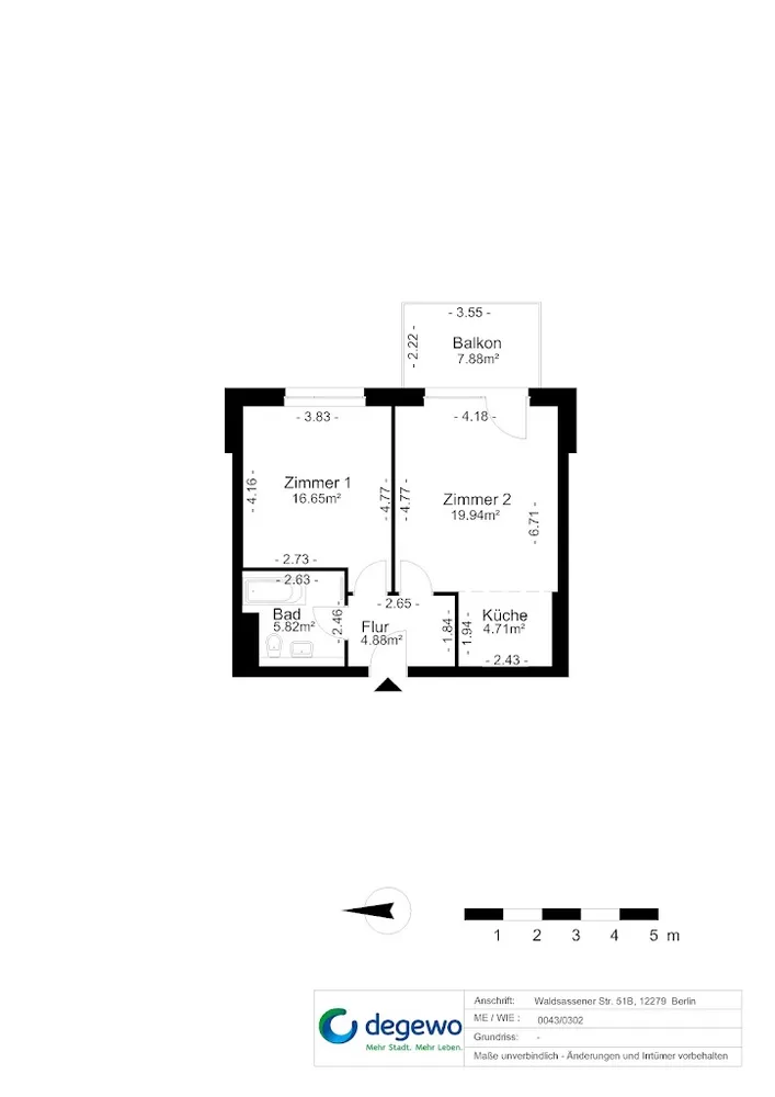 2 Zimmer Wohnung mit 54 m² in Berlin – Bild 8