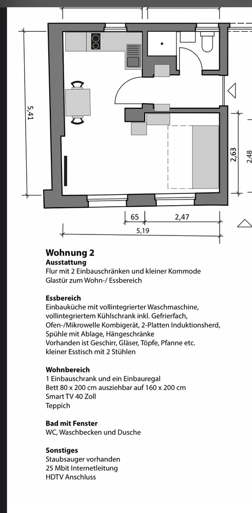 1 room apartment with 26 m² in Cologne – Photo 7