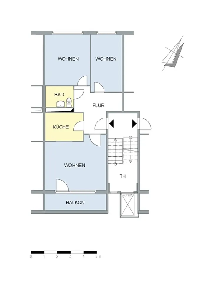 3 Zimmer Wohnung mit 63 m² in Neubrandenburg – Bild 1