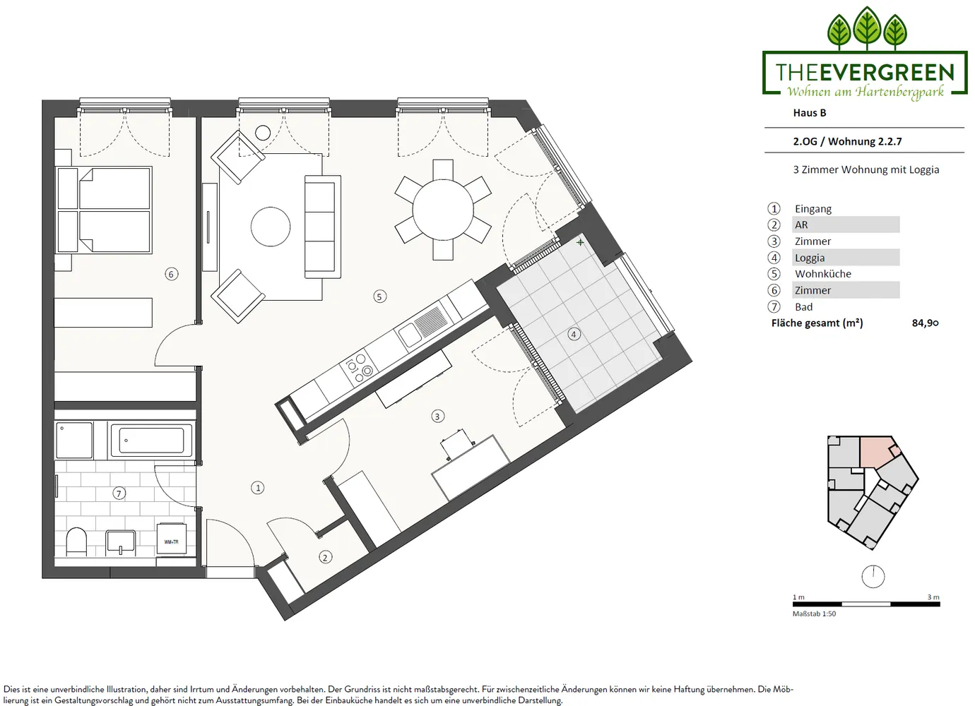 3 Zimmer Wohnung mit 85 m² in Mainz – Bild 3