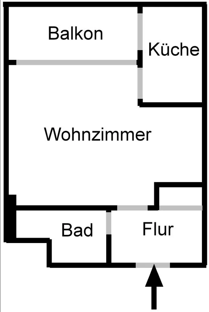 1 room apartment with 30 m² in Hanover – Photo 2