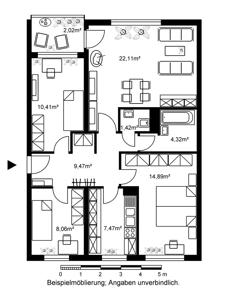 4 Zimmer Wohnung mit 80 m² in Wiesbaden – Bild 2