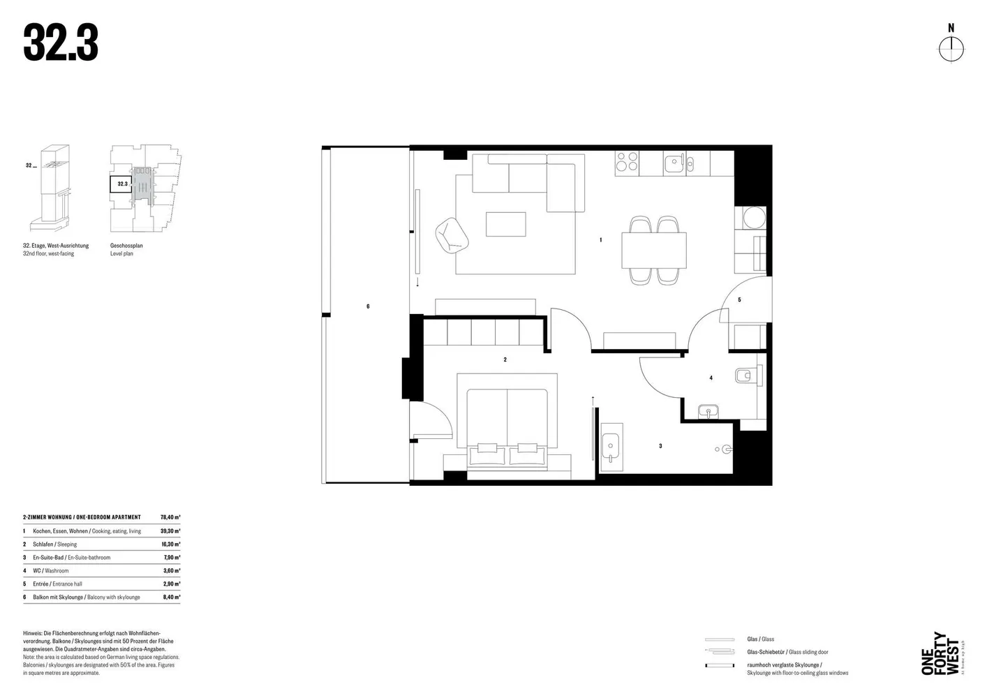 2 room apartment with 76 m² in Frankfurt am Main – Photo 2