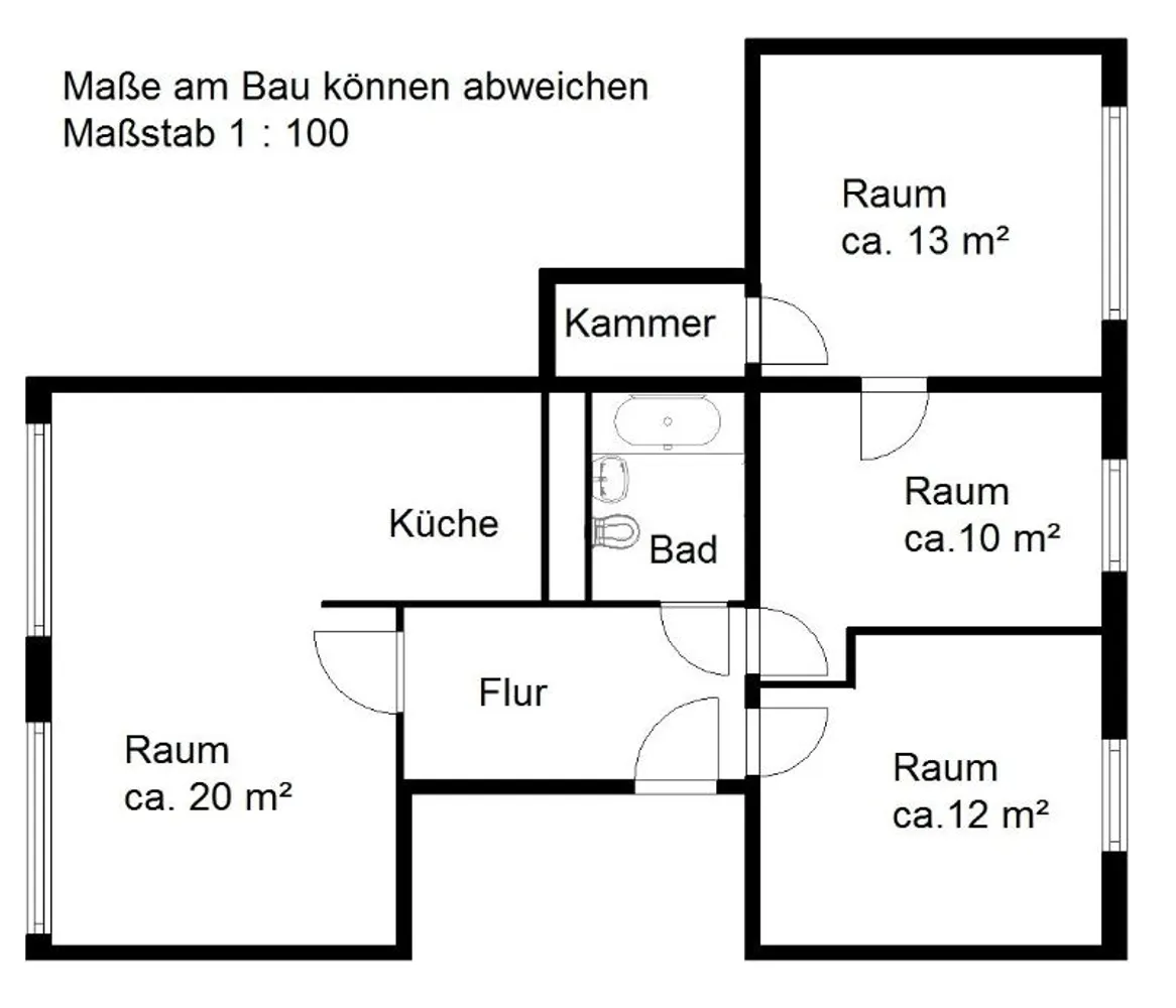 4 Zimmer Wohnung mit 68 m² in Halle (Saale) – Bild 5