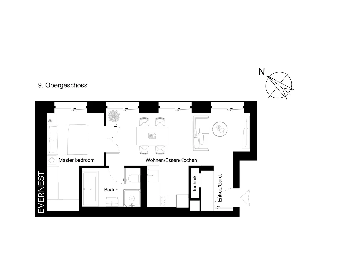 2 room apartment with 47 m² in Frankfurt am Main – Photo 3