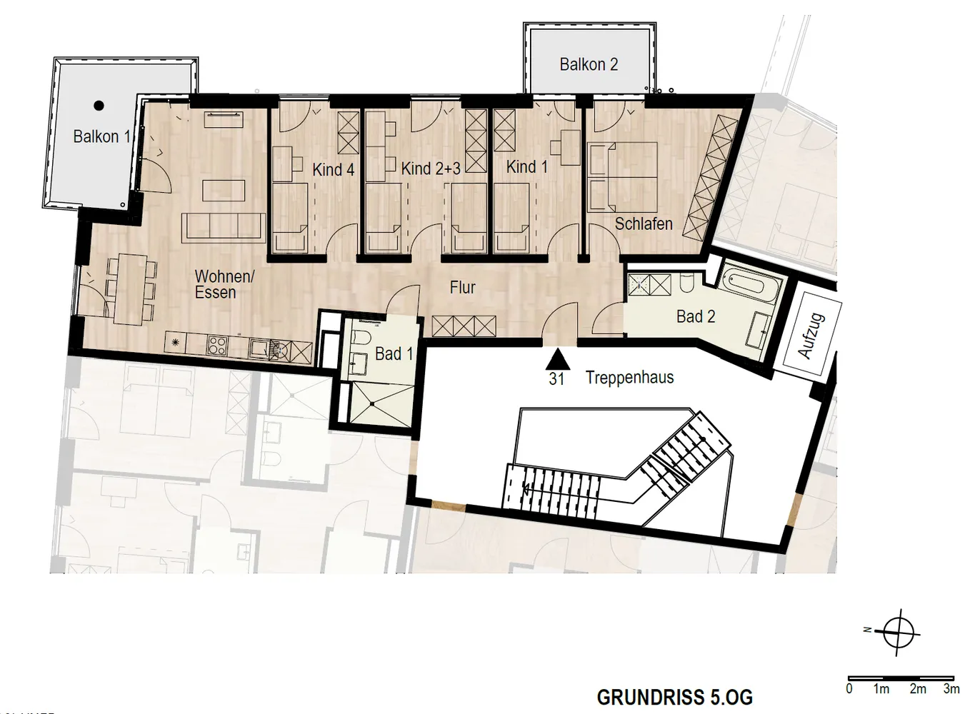 5 Zimmer Wohnung mit 130 m² in München – Bild 4
