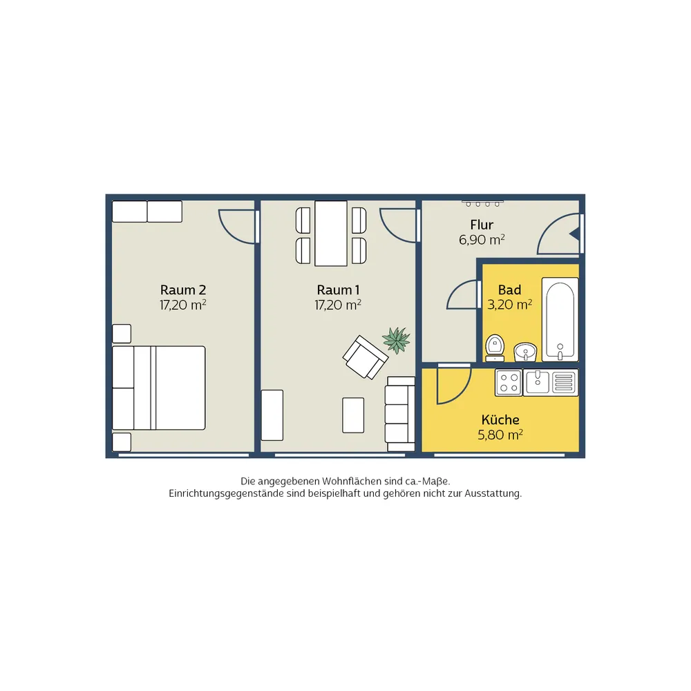 2 Zimmer Wohnung mit 49 m² in Leipzig – Bild 2