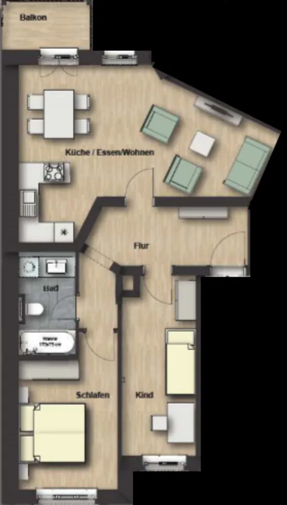 3 Zimmer Wohnung mit 70 m² in Leipzig – Bild 2