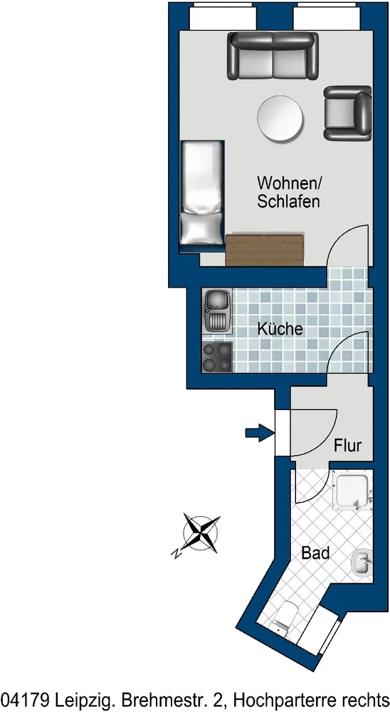 1 Zimmer Wohnung mit 45 m² in Leipzig – Bild 1