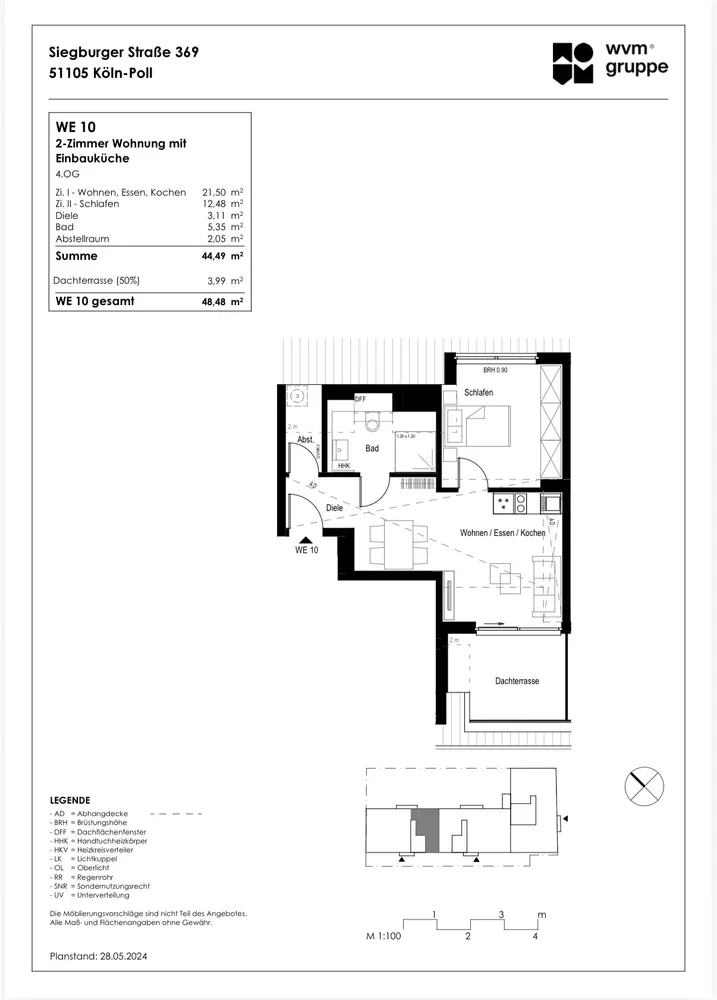 3 room apartment with 48 m² in Cologne – Photo 9