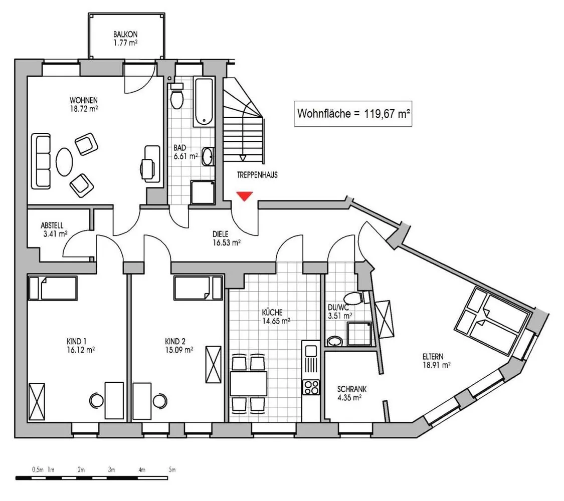 4 Zimmer Wohnung mit 120 m² in Leipzig – Bild 5