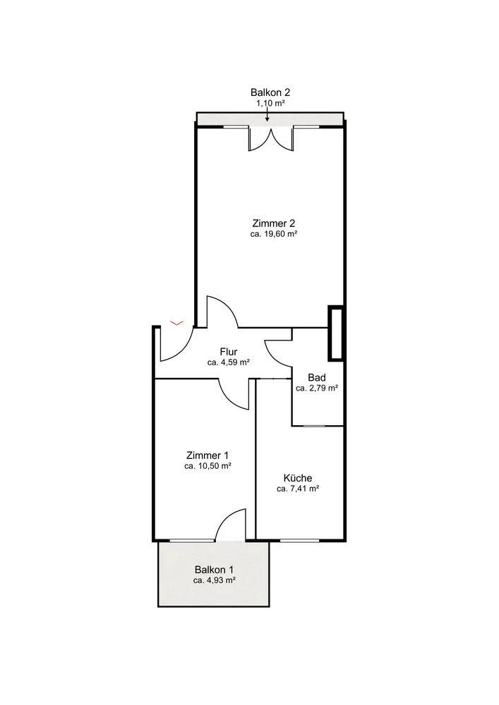 2 Zimmer Wohnung mit 50 m² in Hamburg – Bild 7