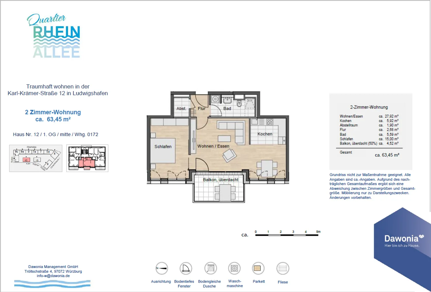 2 room apartment with 63 m² in Ludwigshafen am Rhein – Photo 3