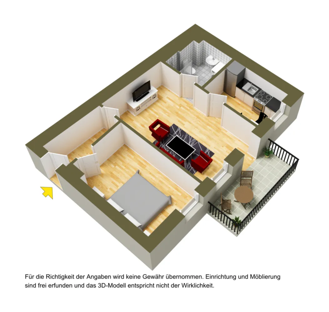 2 room apartment with 45 m² in Berlin – Photo 11