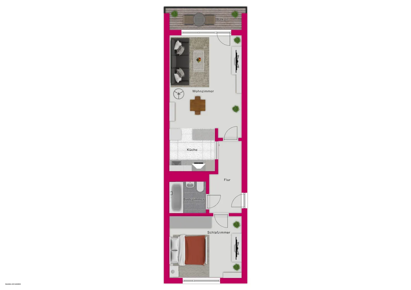 2 room apartment with 44 m² in Erfurt – Photo 2