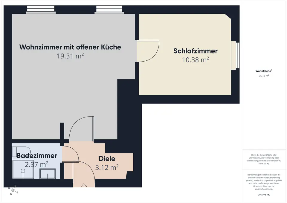 2 Zimmer Wohnung mit 34 m² in Coburg – Bild 7