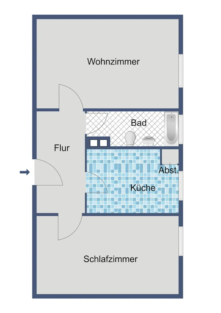 2 room apartment with 45 m² in Frankfurt am Main – Photo 4