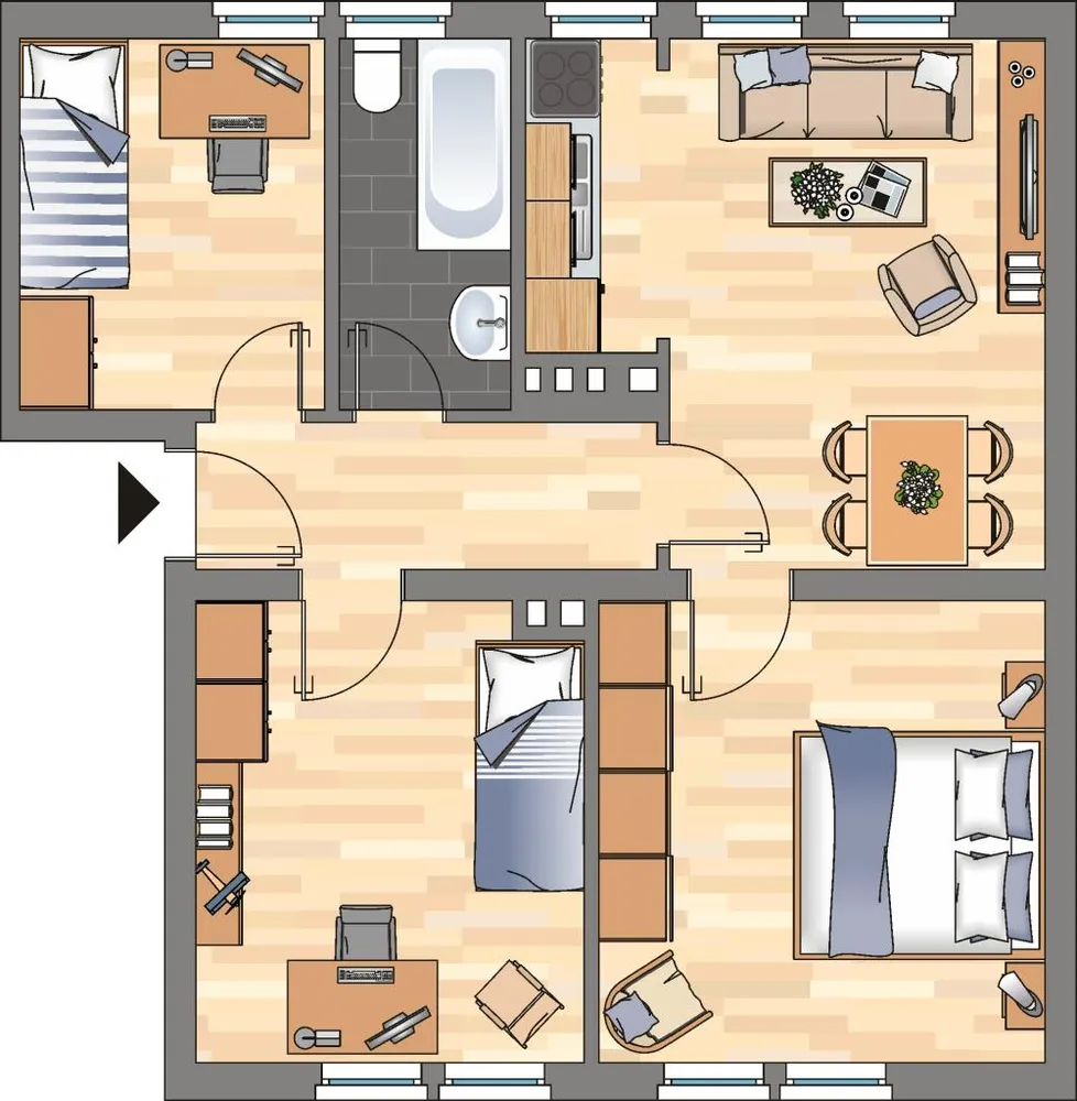 3 Zimmer Wohnung mit 60 m² in Wilhelmshaven – Bild 1