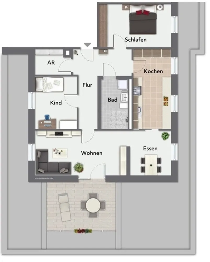 3 Zimmer Wohnung mit 89 m² in Bielefeld – Bild 2