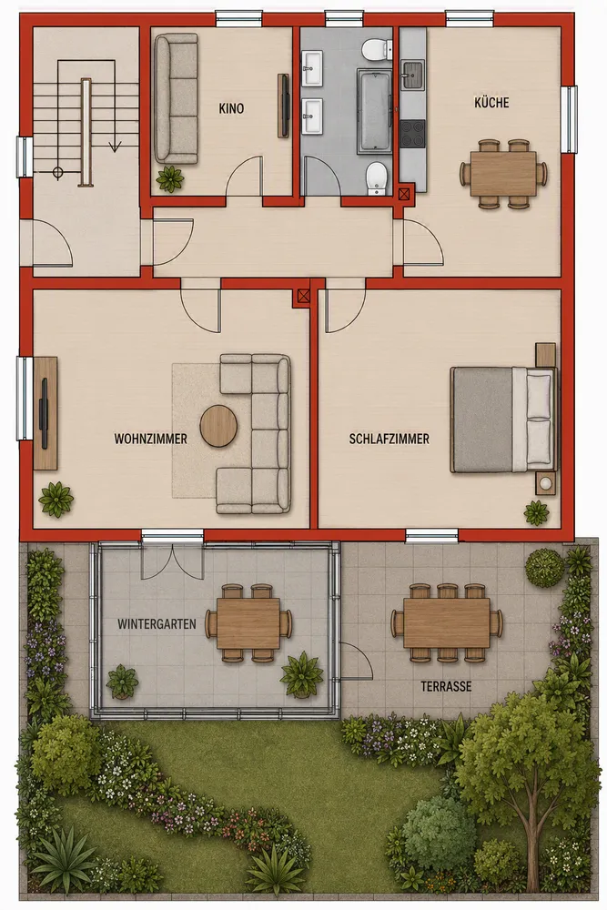 3 Zimmer Wohnung mit 91 m² in Augsburg – Bild 1