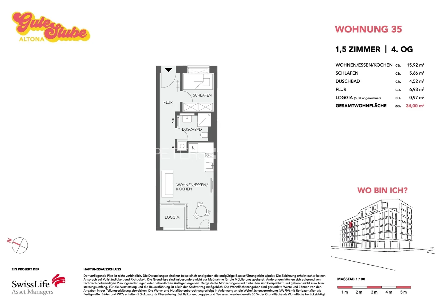 2 Zimmer Wohnung mit 34 m² in Hamburg – Bild 9