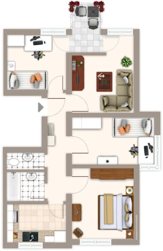 4 Zimmer Wohnung mit 77 m² in Mönchengladbach – Bild 3