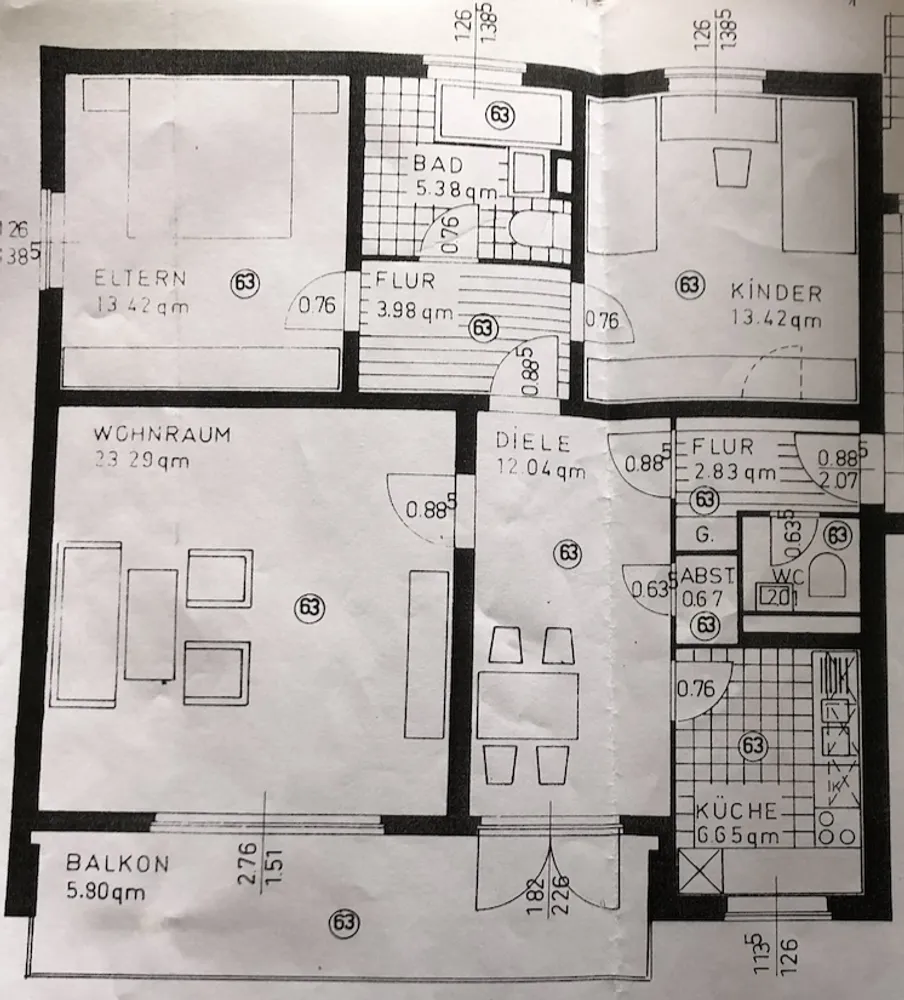 3 Zimmer Wohnung mit 88 m² in Bremen – Bild 2